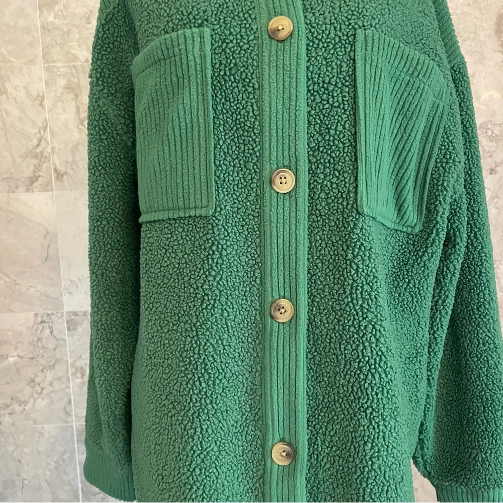 For the Republic Fleece Button Up Jacket - Picture 3 of 7